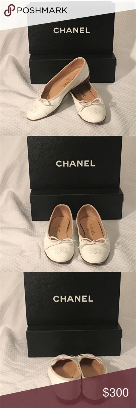 chanel white leather ballet flats|Chanel ballet flats price euro.